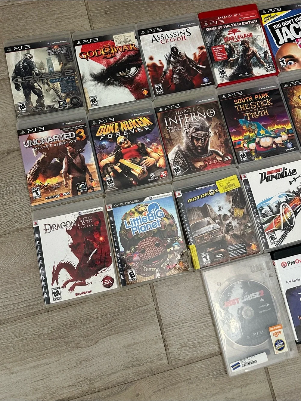 VTG PlayStation 3 Video Games Lot (20) God Of War: Origins Collection & Burnout